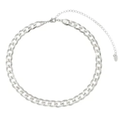 Choker Piuka Raiza Elos Grumet Folheada em Ródio Branco