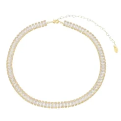 Choker Piuka Taylor Média Zircônias Baguete Cristal Folheada a Ouro 18k