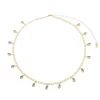 Choker Princess Fe Gota Zircônia Acqua Folheada a Ouro 18k