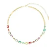 Choker Zircônias Coloridas Folheada a Ouro 18k Ellie