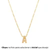 Colar Com Letra Inicial Folheado a Ouro 18k