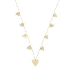 Colar Corações Piuka Vintage Folheado a Ouro 18k