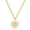 Colar de Coração Vintage Estrela Alpha Folheado a Ouro 18k