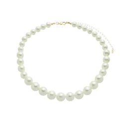 Colar de Pérolas Degradê Catherine Folheado a Ouro 18k