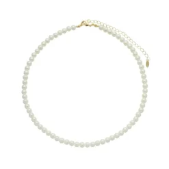 Colar de Pérolas Margaret Folheado a Ouro 18k