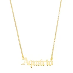 Colar de Signos Manuscrito Folheado a Ouro 18k
