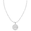 Colar Feminino Amor Zircônia Folheado em Ródio Branco