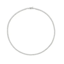 Colar Feminino Riviera Megan 45 cm Zircônias Folheado em Ródio Branco