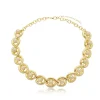 Colar Helena Elos e Pérolas Dourado