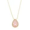 Colar Maria Fernanda Gota Zircônia Rosa Folheado a Ouro 18k