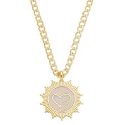 Colar Medalha de Coração All We Need Is Love Folheado a Ouro 18k