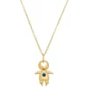 Colar Menino Ponto de Luz Safira Folheado a Ouro 18k