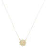 Colar Mini Medalha Espírito Santo Zircônias Folheado a Ouro 18k