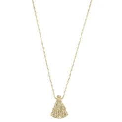 Colar Nossa Senhora Aparecida Mini Zircônias Folheado a Ouro 18k