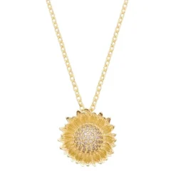 Colar Piuka Sunshine Girassol Zircônias Folheado a Ouro 18k