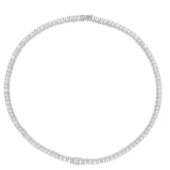 Colar Riviera Dominique Zircônias Folheado em Ródio Branco