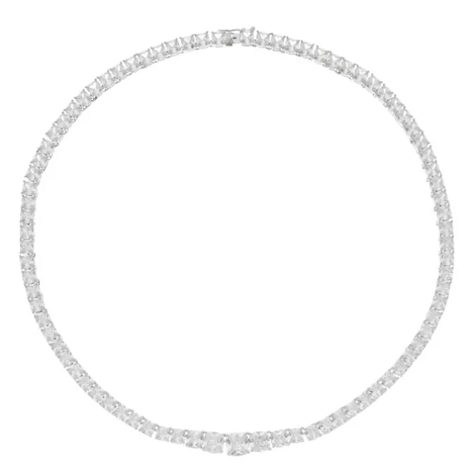 Colar Riviera Elizabeth Zircônias Folheado em Ródio Branco