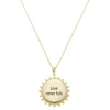Colar Sandy Medalha Love Never Fails Folheado a Ouro 18k