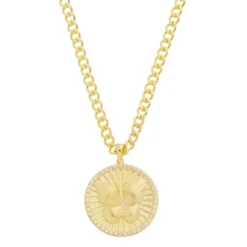 Colar Silvia Medalha Borboleta o que Não Te Desafia Não Te Transforma Folheado a Ouro 18k