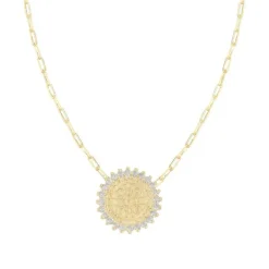 Colar São Bento Medalha Zircônia Folheado a Ouro 18k