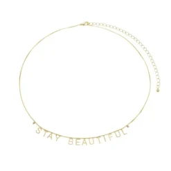 Colar Stay Beautiful Zircônia Folheado a Ouro 18k