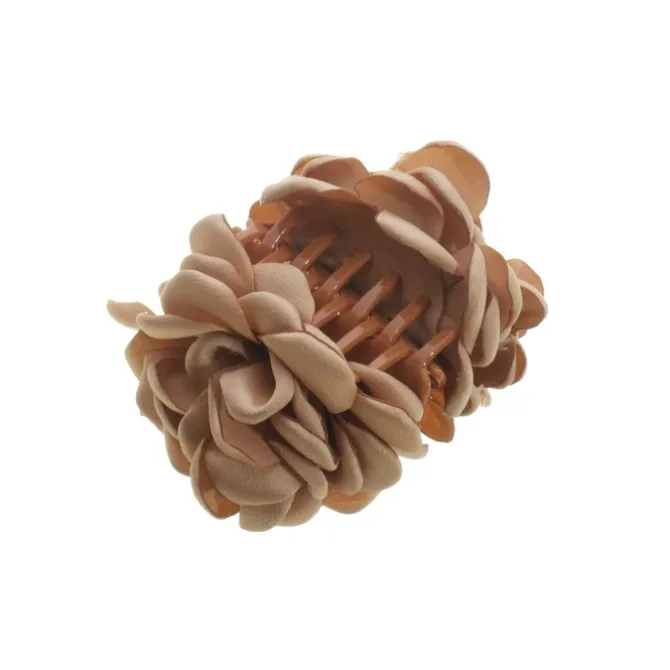 Flor de Cabelo Piranha Bege Pérola Martina