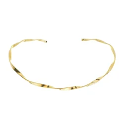 Gargantilha Vicky Torcida Folheada a Ouro 18k