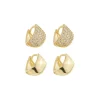 Kit 2 Brincos Argolinhas Emma Zircônias Folheado a Ouro 18k