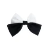 Laço de Cabelo Carol Crepe Acetinado Preto e Branco