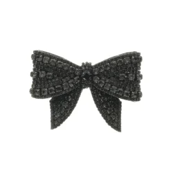 Laço de Cabelo Flávia Bordado Strass Black Diamond