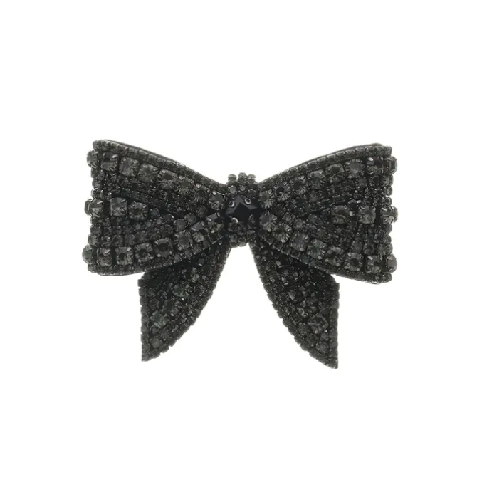 Laço de Cabelo Flávia Bordado Strass Black Diamond