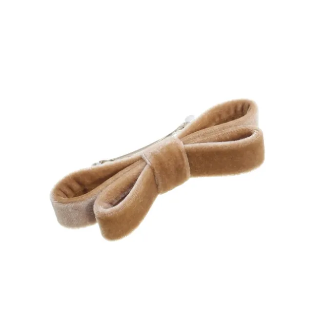 Laço de Cabelo Mari Veludo Alemão Caramelo