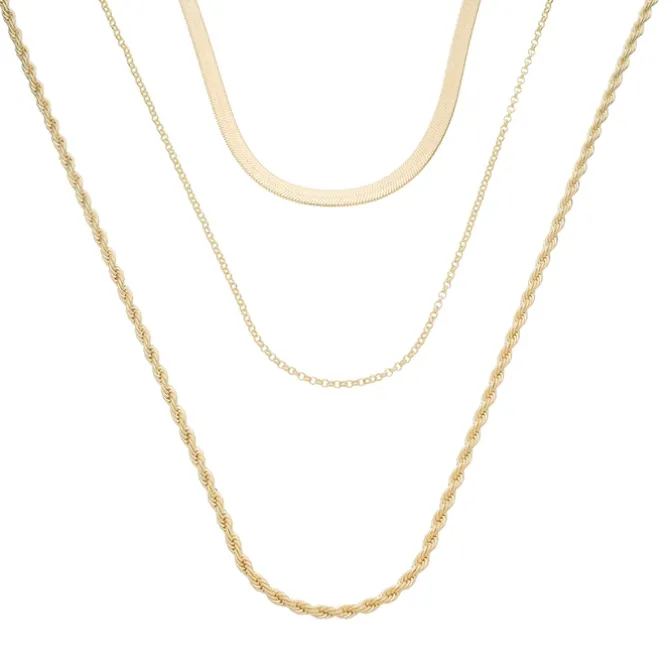 Mix de Colares Fernanda Folheado a Ouro 18k