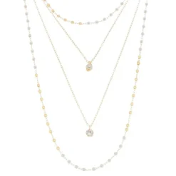 Mix de Colares Lala Pérolas Zircônias Folheado a Ouro 18k