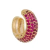 Piercing de Encaixe Piuka Tainá 5 Fileiras Zircônias Pink Folheado a Ouro 18k