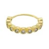 Piercing de Furo Piuka Argola Torção 10mm Nani Pontos de Luz Zircônias Dourado