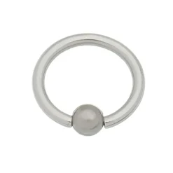 Piercing de Furo Piuka Argola Captive 8mm Liah Prata