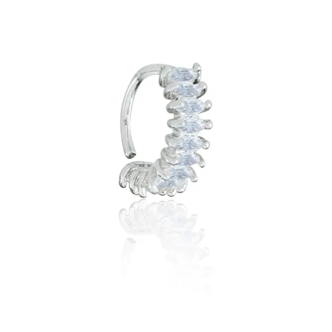 Piercing de Furo Piuka Argola P Naomi Zircônia Prata