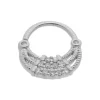 Piercing de Furo Piuka Argola Torção 6mm Bonnie Zircônias Prata