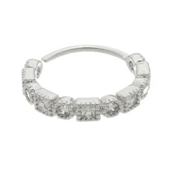 Piercing de Furo Piuka Argola P Lucy 8mm Zircônia Prata