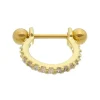 Piercing de Furo Piuka Argola P Reilly Zircônia Dourado
