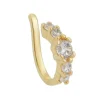 Piercing de Pressão Bebel Zircônia Cristal Folheado a Ouro 18k