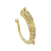 Piercing de Pressão Holly Spike Zircônia Folheado a Ouro 18k
