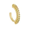 Piercing de Pressão Piuka Ivy Argola Zircônias Cristal Folheado a Ouro 18k
