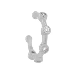 Piercing Pressão Piuka Nancy Zircônia Folheado em Ródio Branco