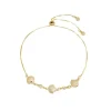 Pulseira Conchas Amalfi Zircônias Folheado a Ouro 18k