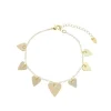 Pulseira Corações Piuka Vintage Folheado a Ouro 18k