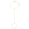 Pulseira de Mão Leila Mini Bolinhas Folheada a Ouro 18k