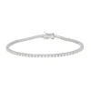Pulseira Feminina Riviera Zircônias Prata 925 Banhada em Ródio Branco Eugene