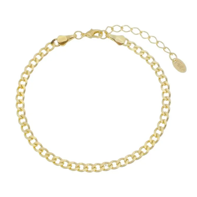 Pulseira Folheada a Ouro 18k Elos Groumet Lili